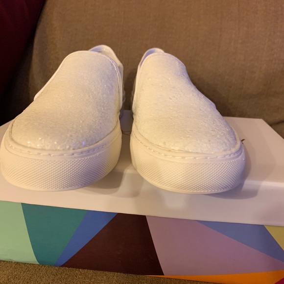 New In Box - Katy Perry Glittery Slip On Sneakers - Picture 8 of 11